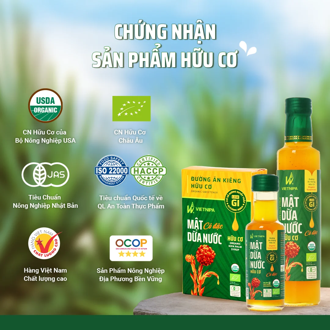 Mật Dừa Nước Cô Đặc Hữu Cơ VIETNIPA - 375g - Image 5